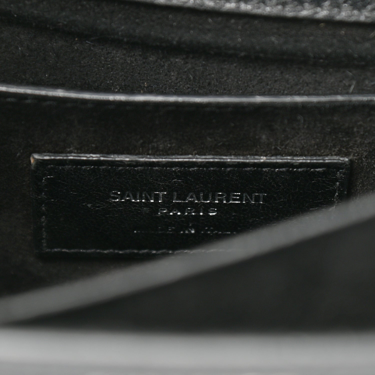 Saint Laurent Grained Calfskin Medium Monogram Sunset Satchel Black 6 of 10
