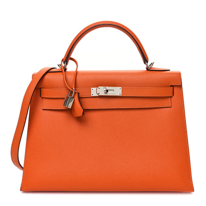 Hermes Epsom Kelly Sellier 32 Orange 1 of 11