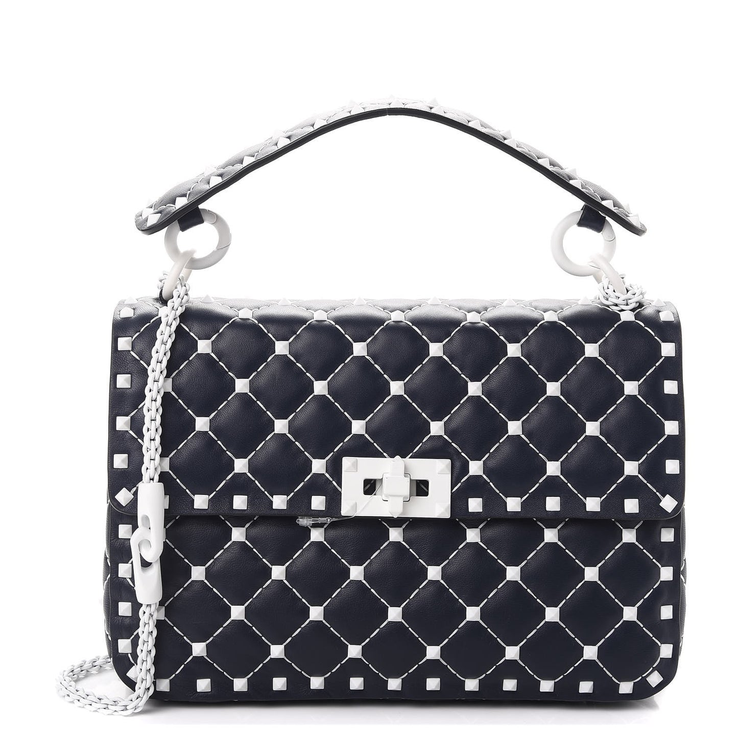 Nappa Medium Free Rockstud Spike Shoulder Bag Marine