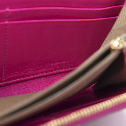 Fendi Vitello Birkin Logo Zip Around Wallet Rosa 7 of 12