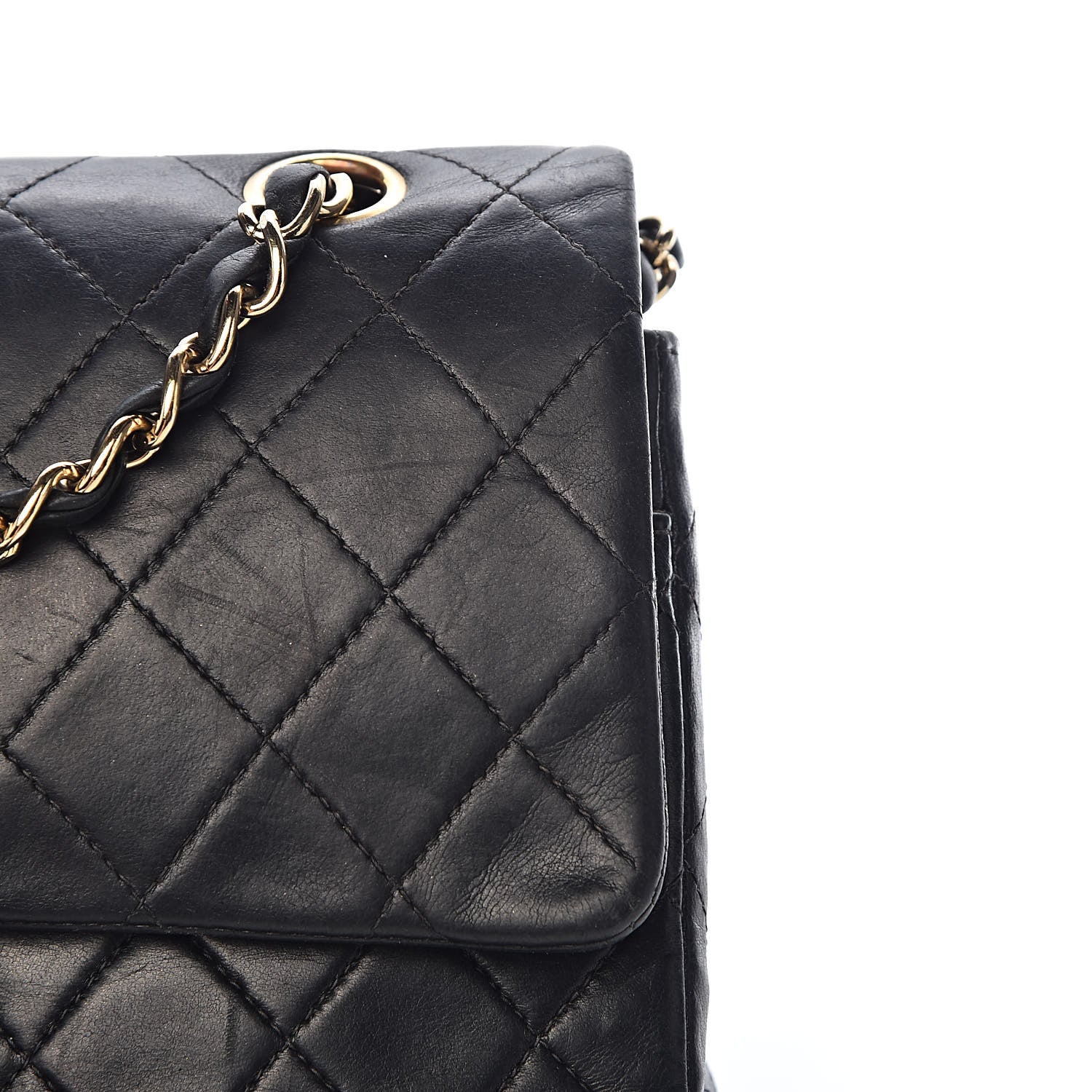 Chanel Lambskin Quilted Medium Double Flap Black 17 of 26