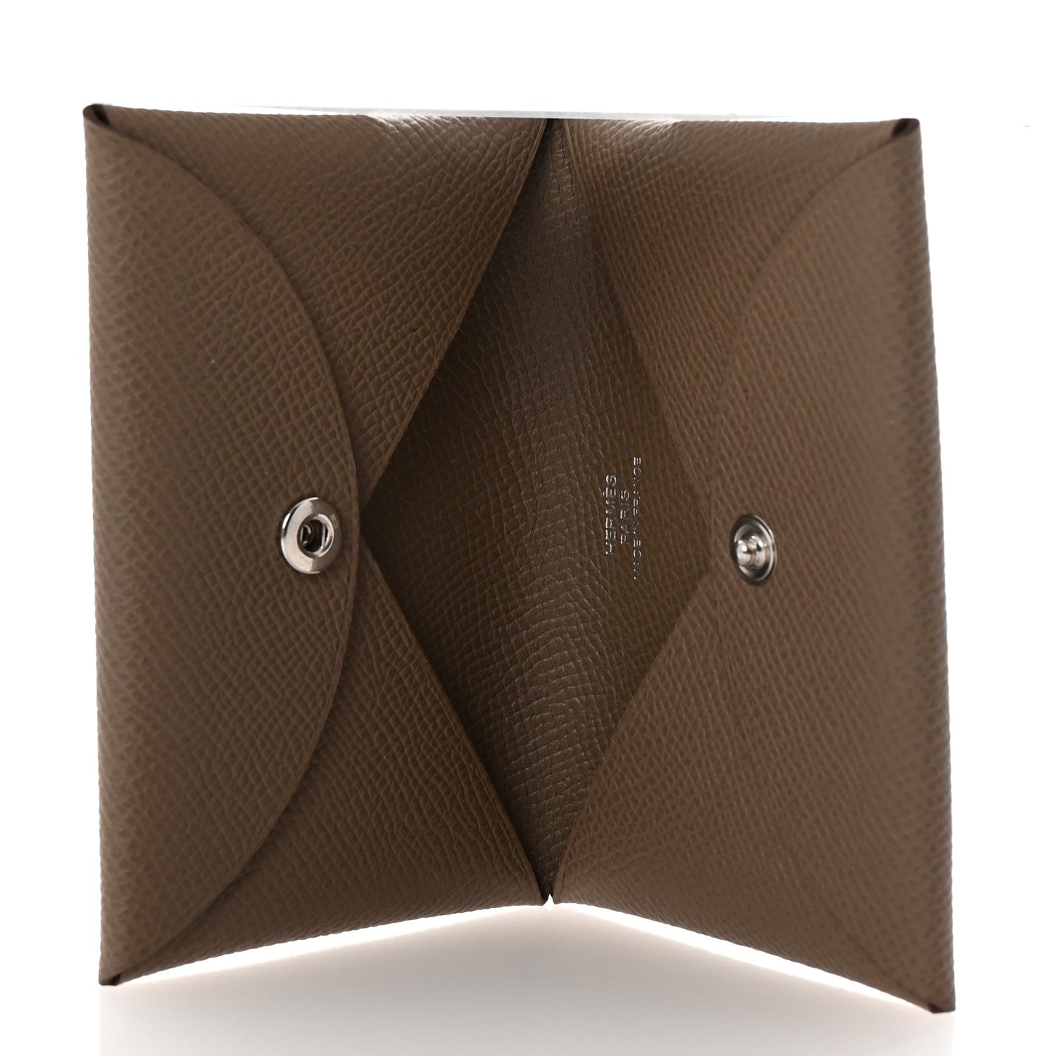Hermes Epsom Calvi Card Case Etoupe 5 of 7