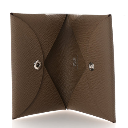 Hermes Epsom Calvi Card Case Etoupe 5 of 7