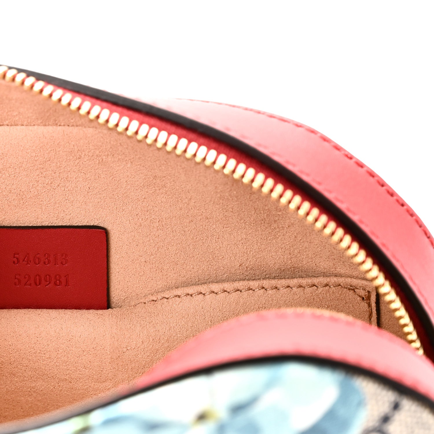 Gucci GG Supreme Monogram Blooms Mini Chain Shoulder Bag Beige Blue Navy Hibiscus Red 7 of 10