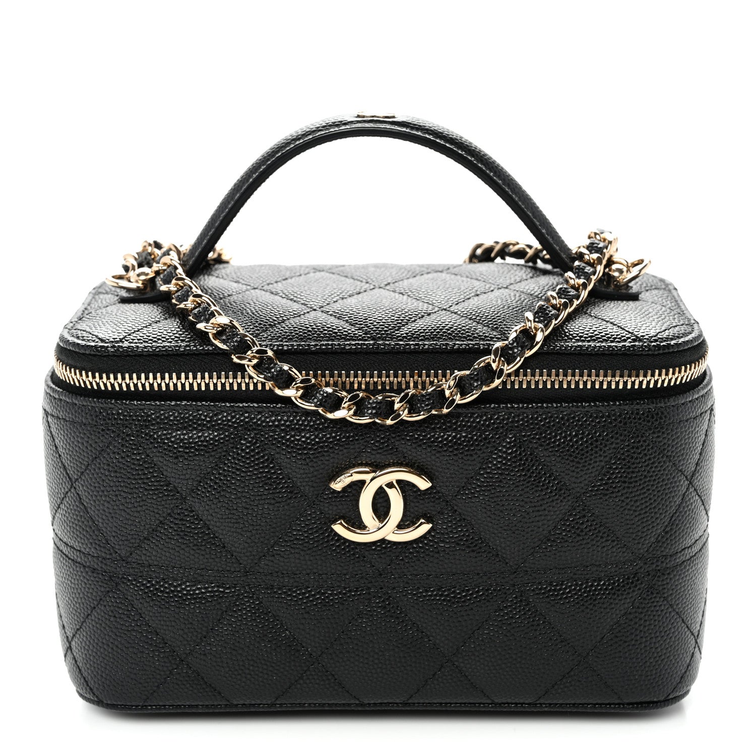 Chanel Caviar Quilted Trendy Handle Mini Vanity Black 1 of 11