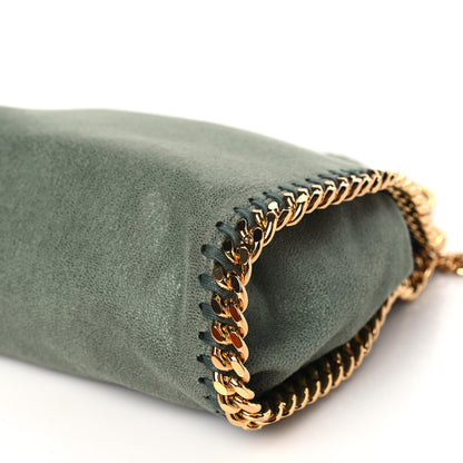 Stella McCartney Shaggy Deer Mini Falabella Fold Over Tote Stone Green 10 of 10