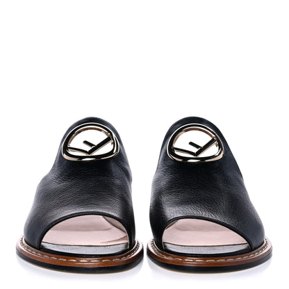 Fendi Calfskin F is Fendi Flat Mules 37 Black 2 of 9