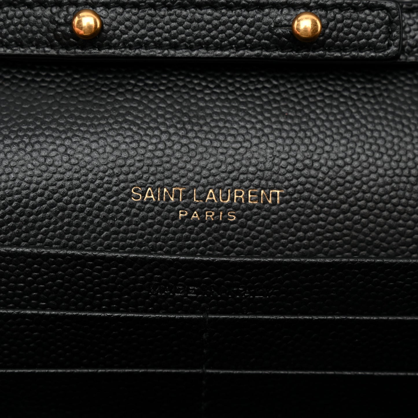 Grain De Poudre Matelasse Chevron Monogram Chain Wallet Black