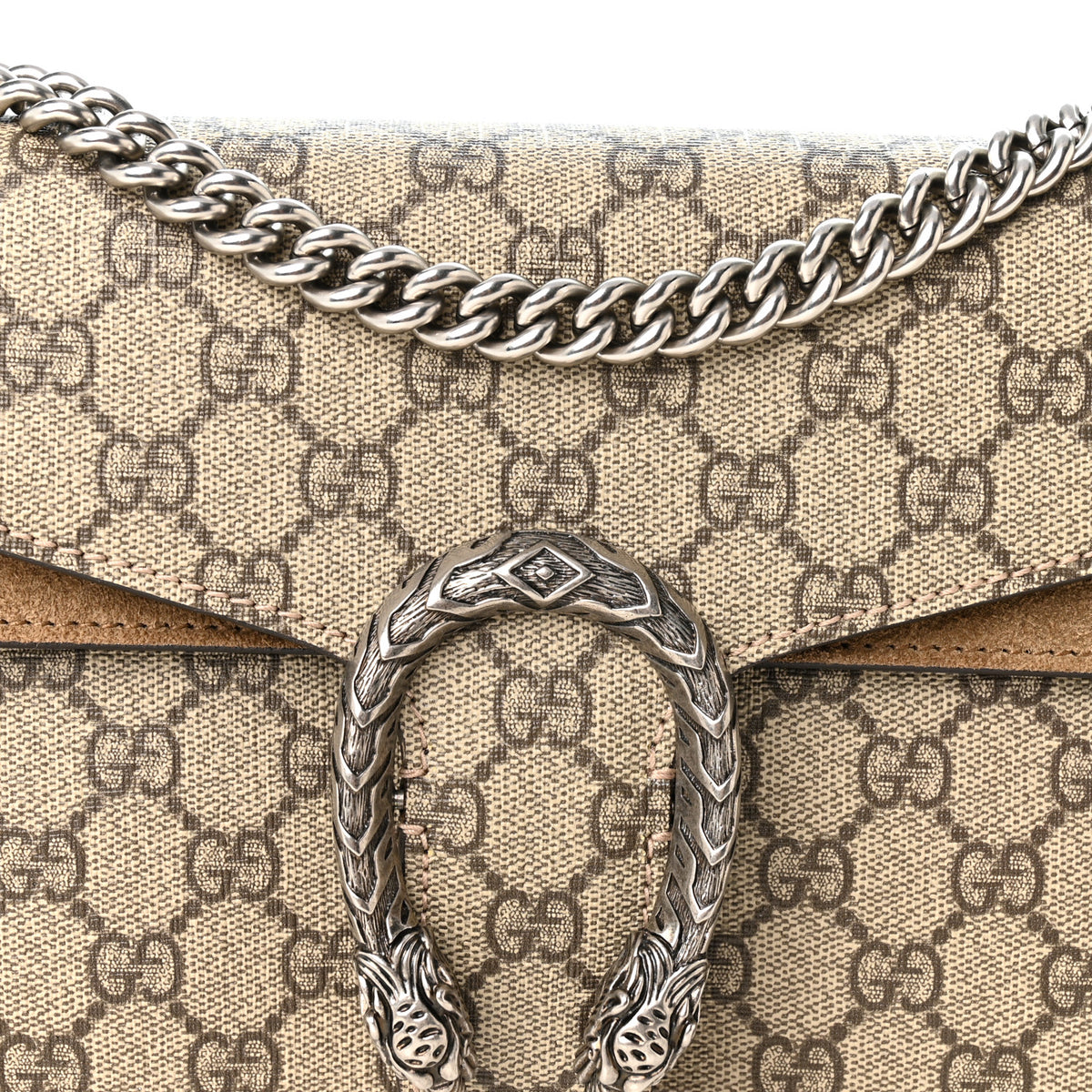 Gucci GG Supreme Monogram Small Dionysus Shoulder Bag Taupe 8 of 13