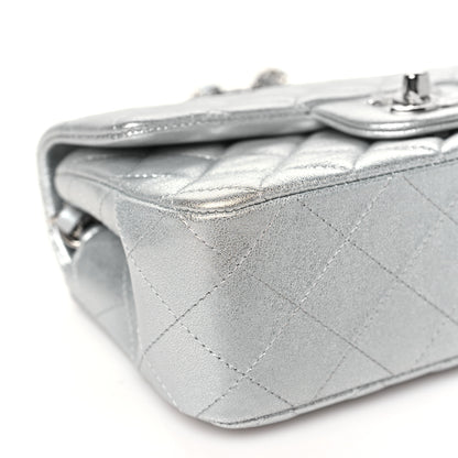 Chanel Metallic Lambskin Quilted Mini Rectangular Flap Silver 9 of 10