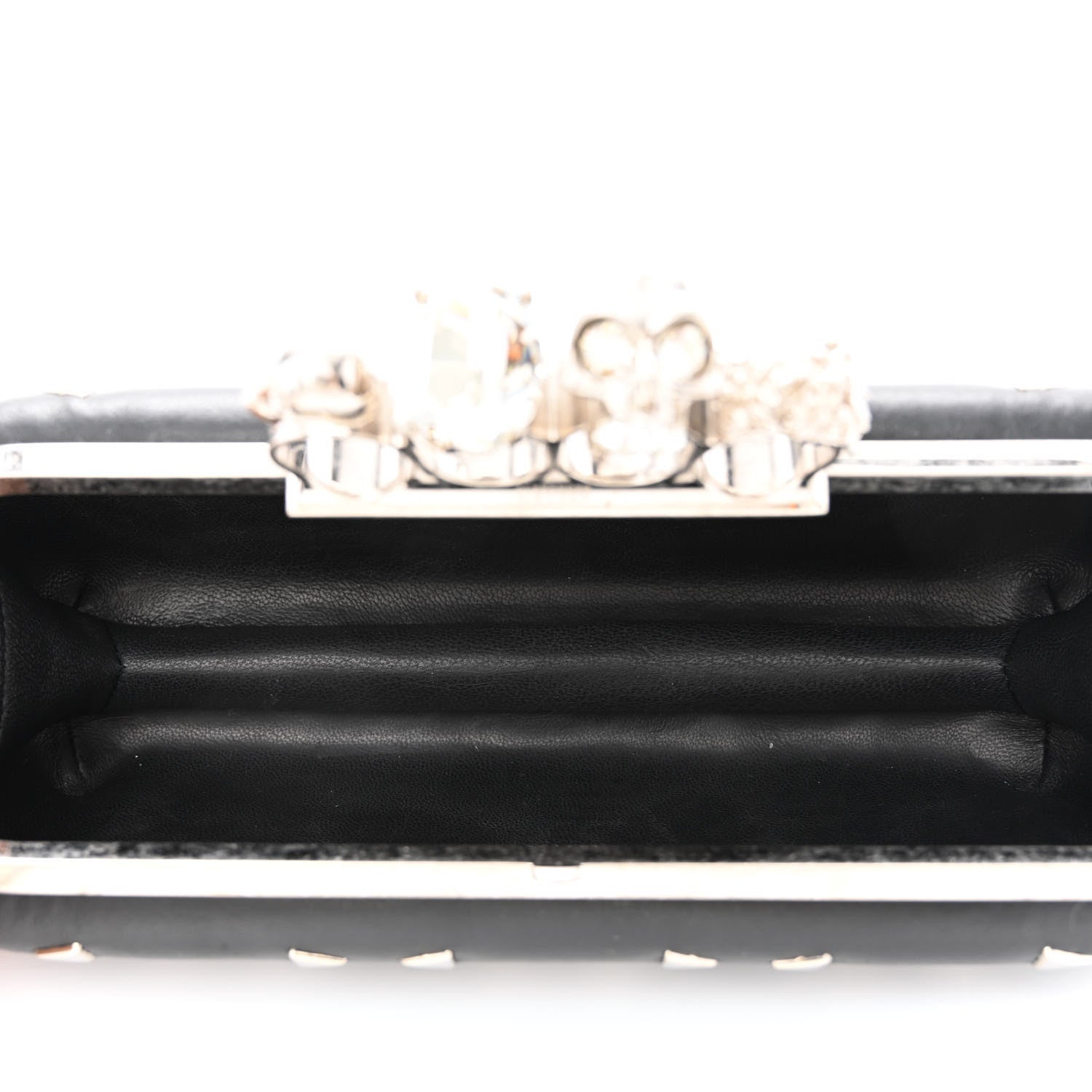 Alexander McQueen Nappa Triangle Studded Knucklebox Clutch Black 4 of 10