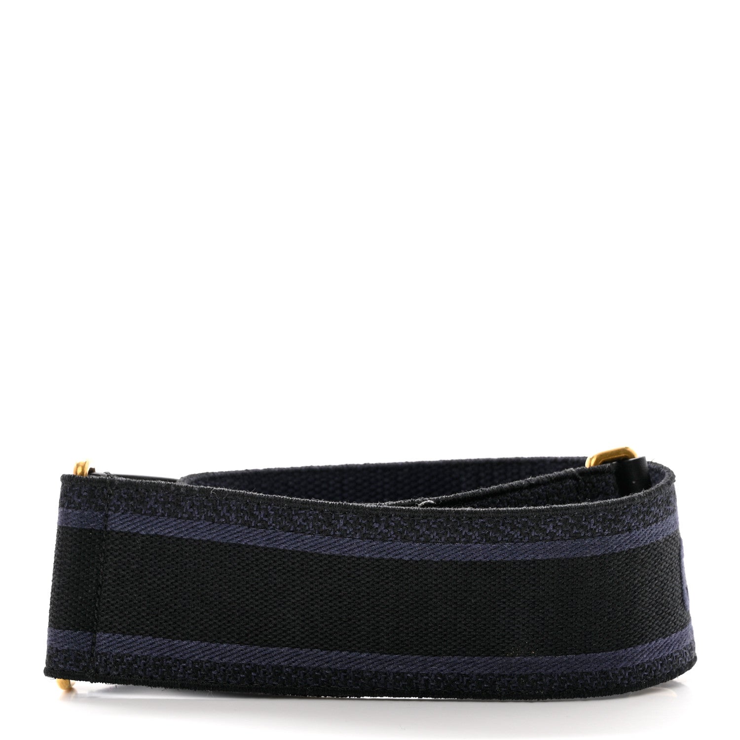Christian Dior Canvas Embroidered Shoulder Strap Denim Blue 2 of 6