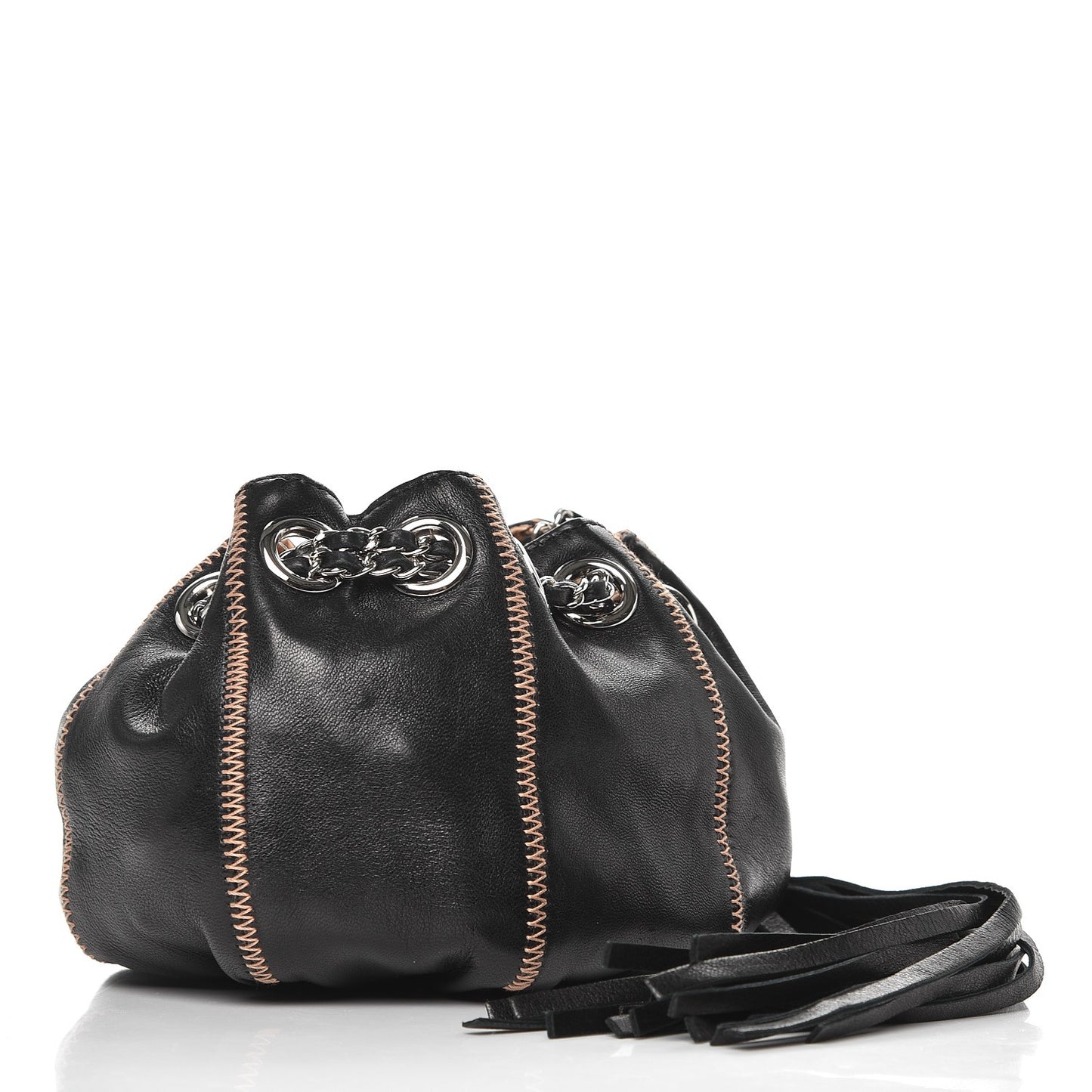 Lambskin Satin Reversible Mini Sac Cordon Black