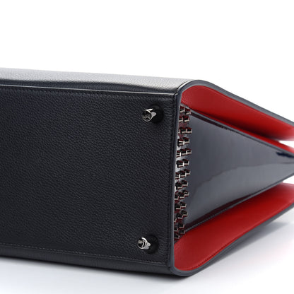 Christian Louboutin Calfskin Patent Spiked Large Paloma Black 9 of 10