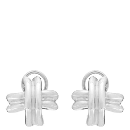 Tiffany Sterling Silver Signature X Earrings 1 of 4
