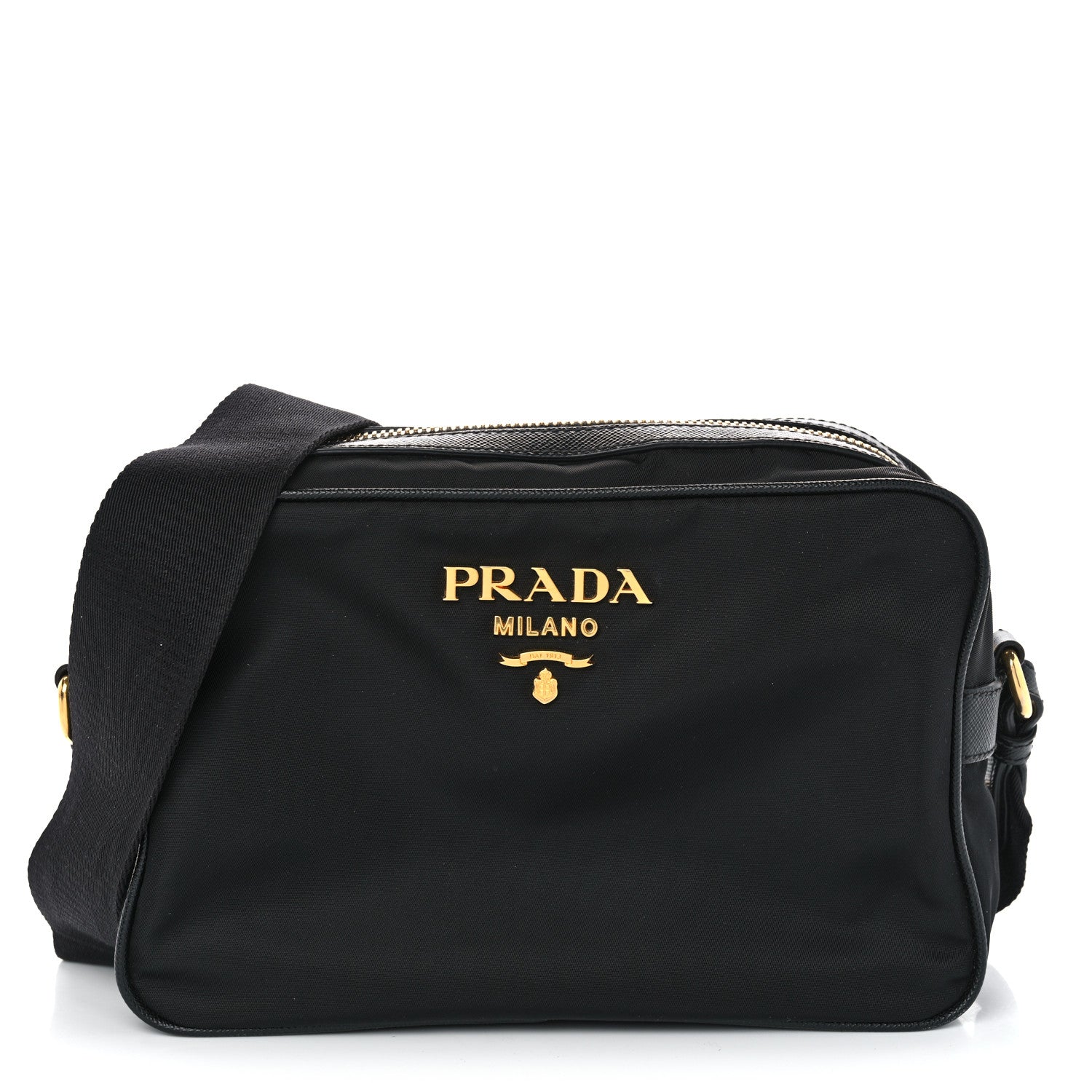 Prada Tessuto Nylon Soft Calf Camera Bag Black 1 of 9