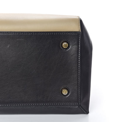 Celine Smooth Calfskin Medium Bi-Color Edge Shoulder Bag Black Cream 12 of 15