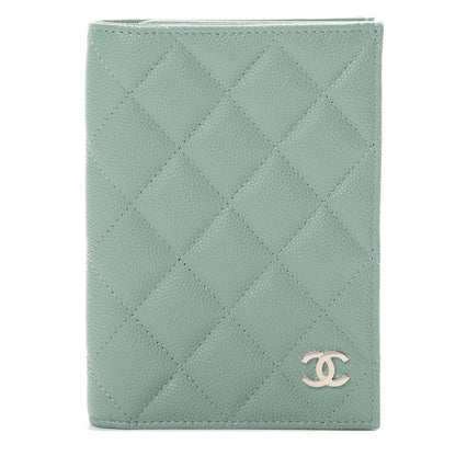 Chanel Caviar Quilted Passport Holder Green 1 of 8