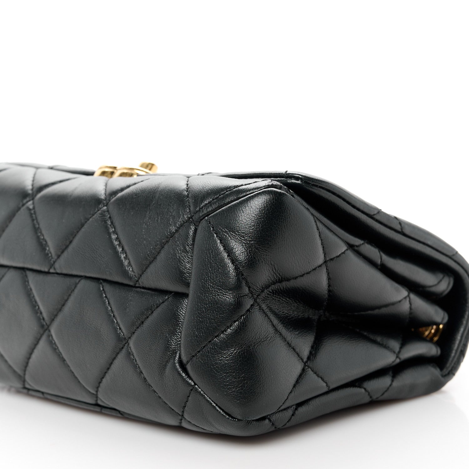 Chanel Lambskin Quilted Small Color Match Flap Black 10 of 10