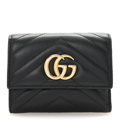 Gucci Calfskin Matelasse GG Marmont Wallet Black 1 of 8