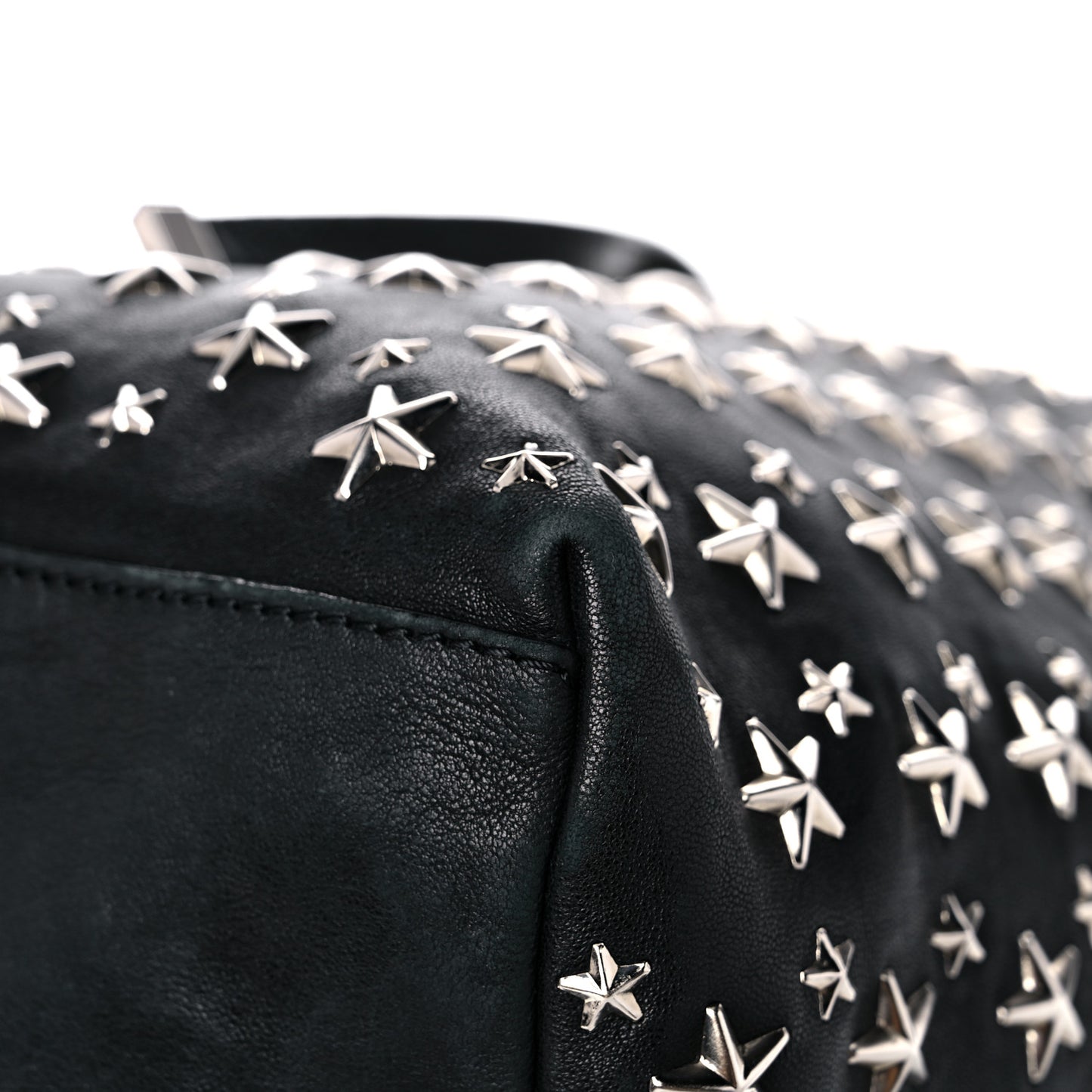 Calfskin Sasha Star Studded Tote Black