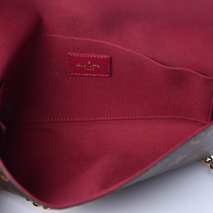 Louis Vuitton Monogram Pochette Felicie Chain Wallet Fuchsia 4 of 12