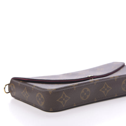 Louis Vuitton Monogram Pochette Felicie Chain Wallet Fuchsia 7 of 9