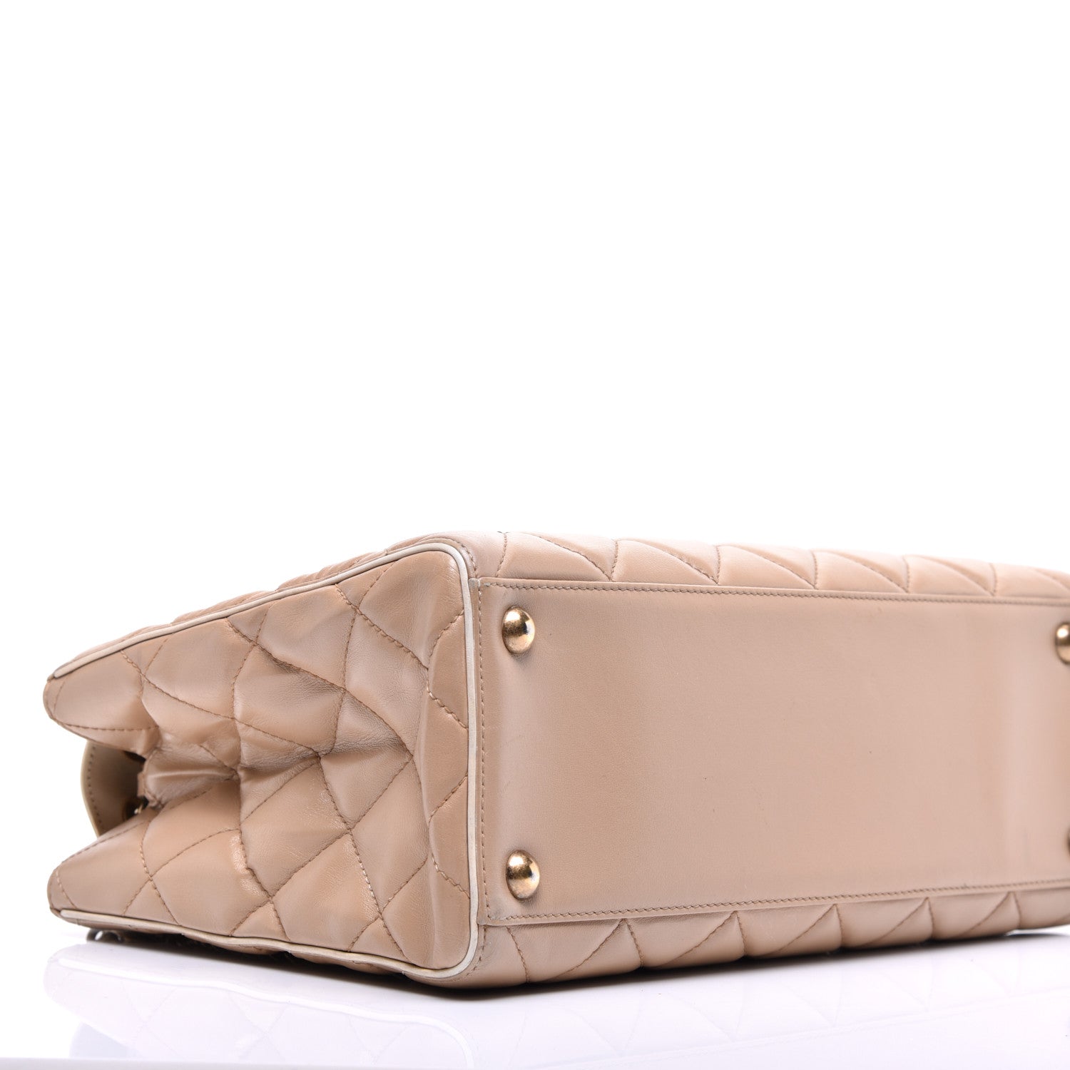 Chanel Lambskin Quilted Small Portobello Tote Beige 9 of 13