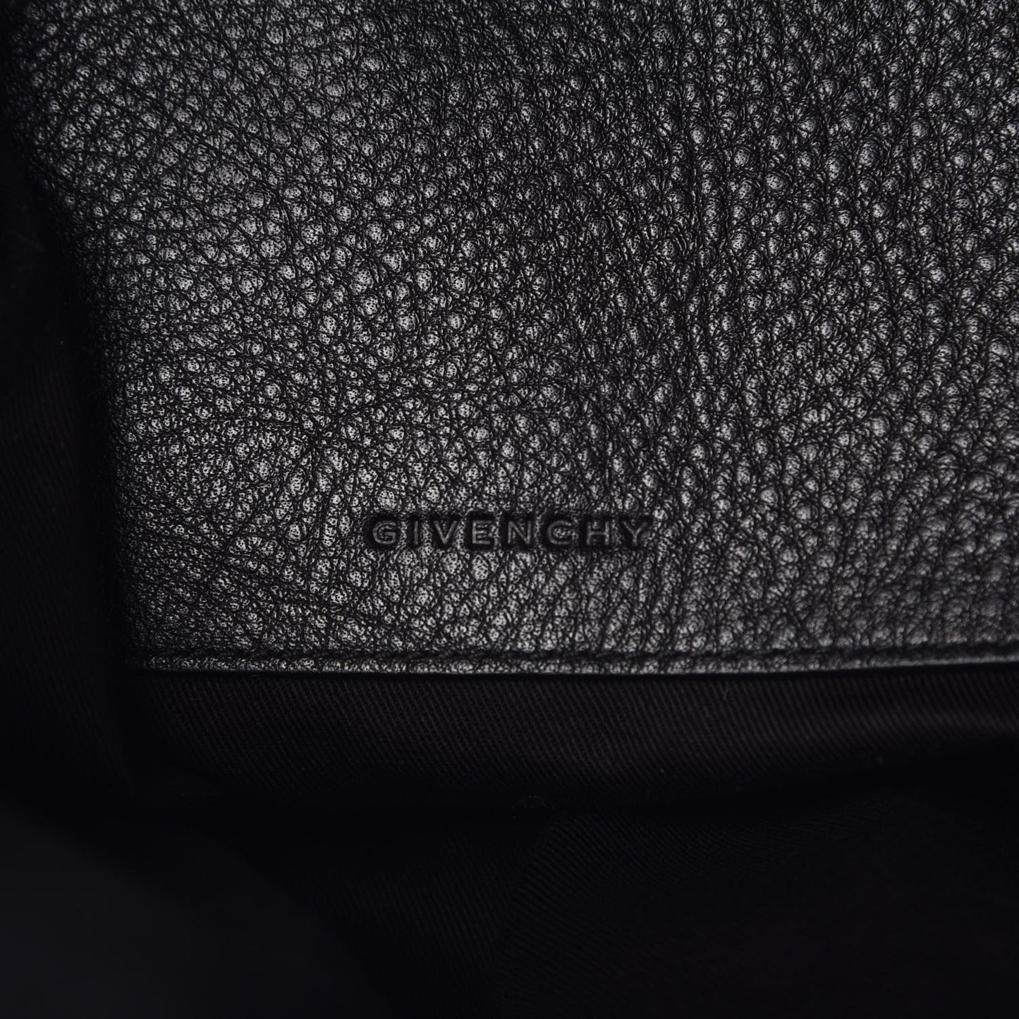 Nylon Calfskin Flag Print Backpack Black