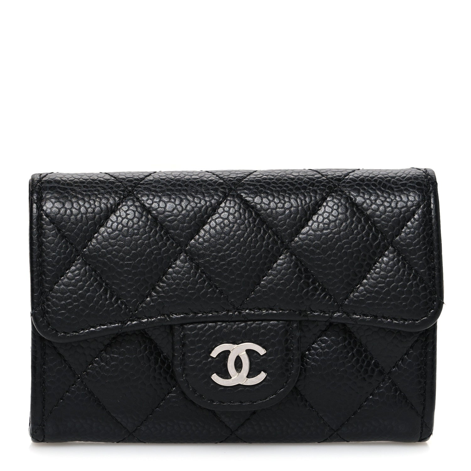 Chanel Caviar Quilted Flap Card Holder Black 1 of 8