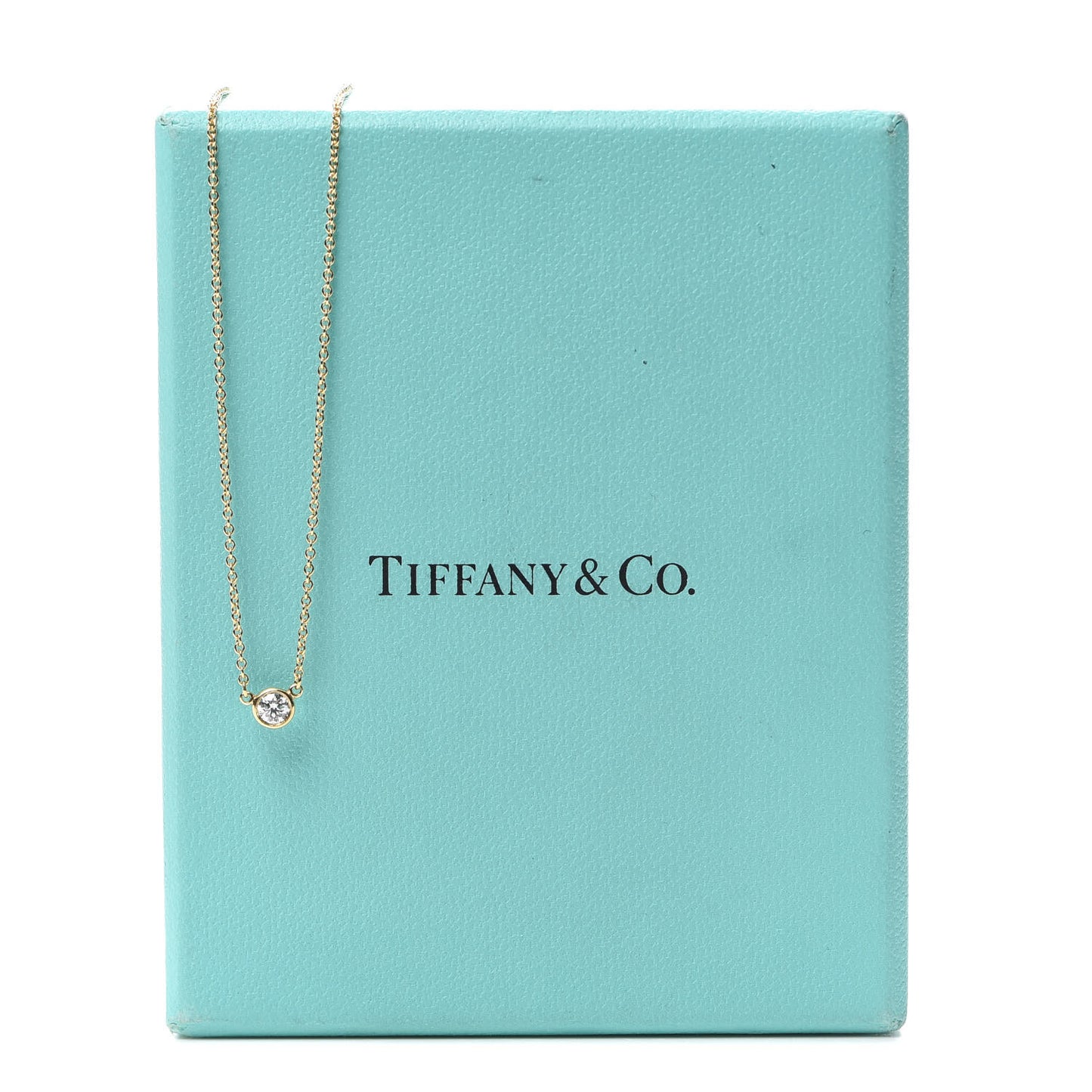 18K Yellow Gold Diamond .14ct Elsa Peretti Diamonds by the Yard Pendant Necklace