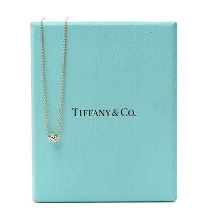 Tiffany 18K Yellow Gold Diamond .14ct Elsa Peretti Diamonds by the Yard Pendant Necklace 5 of 5