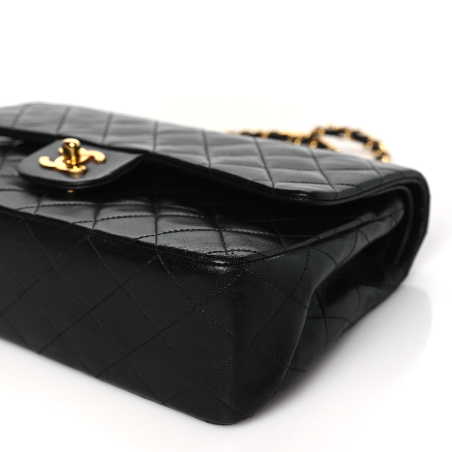 Chanel Lambskin Quilted Medium Double Flap Black 10 of 11