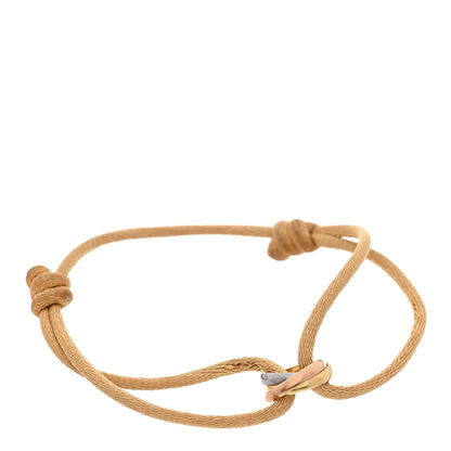 Cartier 18k Pink Yellow White Gold Trinity Adjustable Cord Bracelet Gold 1 of 5