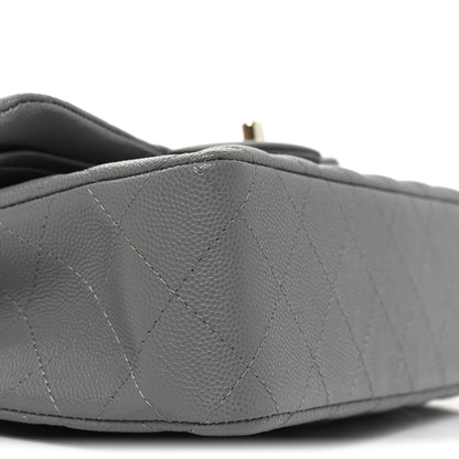 Chanel Caviar Quilted Small Double Flap Grey 9 of 11