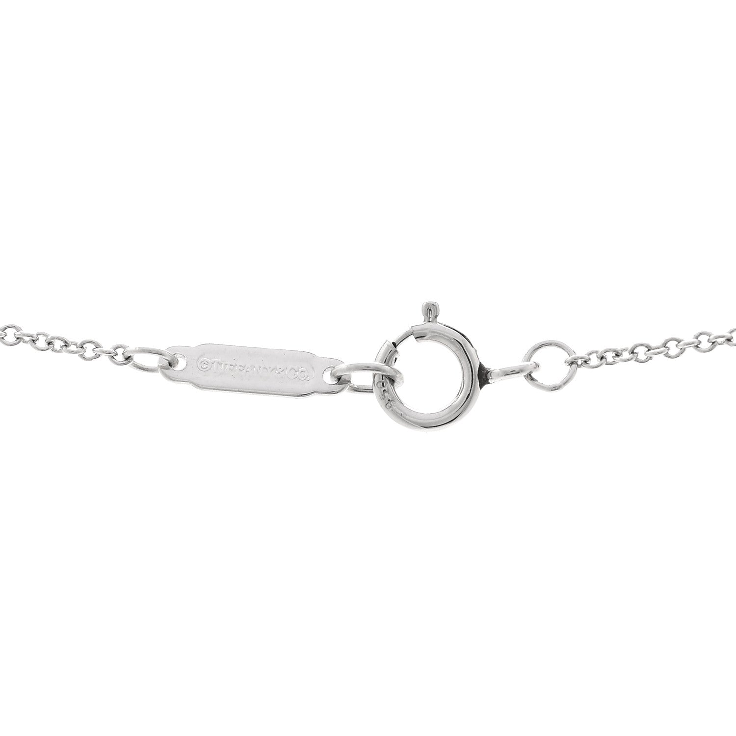 Tiffany Platinum Diamond .12ctw Circlet Pendant Necklace 4 of 4