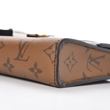 Louis Vuitton Calfskin Reverse Monogram Column Clutch 6 of 9