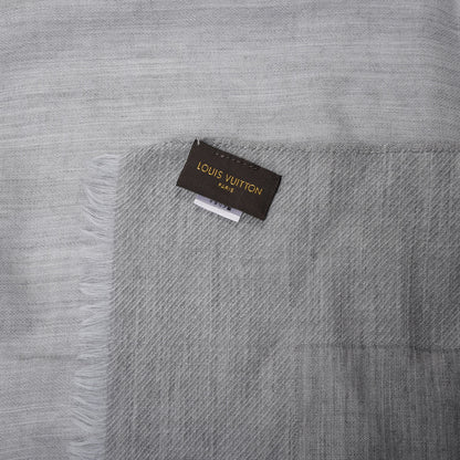 Louis Vuitton Woven Cashmere Travel Shawl Grey 4 of 4