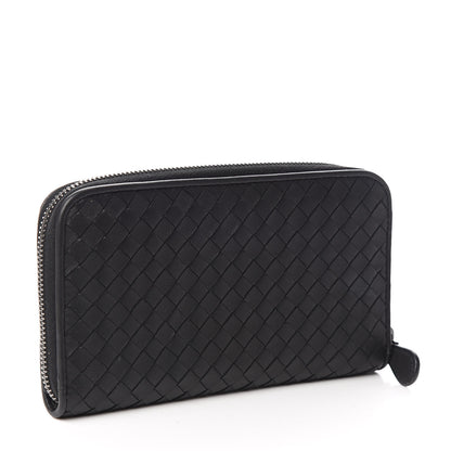 Bottega Veneta Nappa Intrecciato Zip Around Wallet Black 3 of 7
