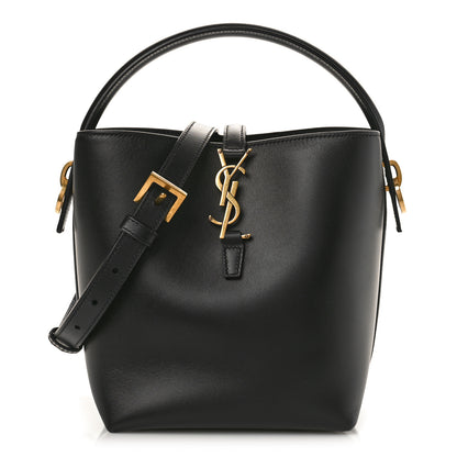 Saint Laurent Shiny Calfskin Le 37 Bucket Bag Black 1 of 8