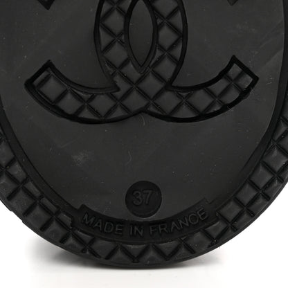 Chanel Caoutchouk CC High Boots 37 Black 6 of 8