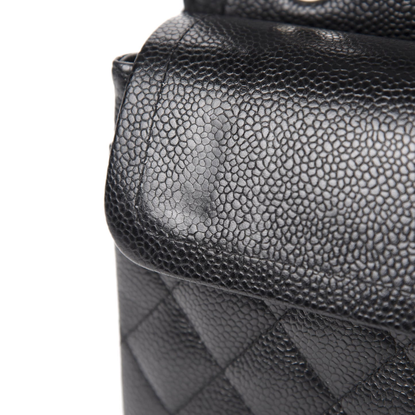 Caviar Quilted Small Double Flap Black
