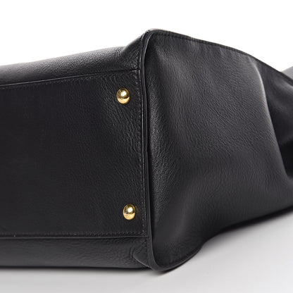 Fendi Vitello Seta Shiny Nappa Large Peekaboo Iconic Satchel Black 12 of 12