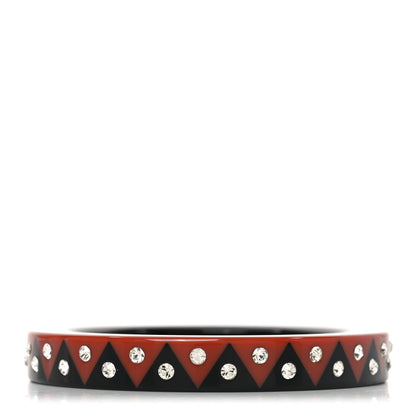 Louis Vuitton Crystal Resin Zigzag Bangle Bracelet M Black Caramel 1 of 4