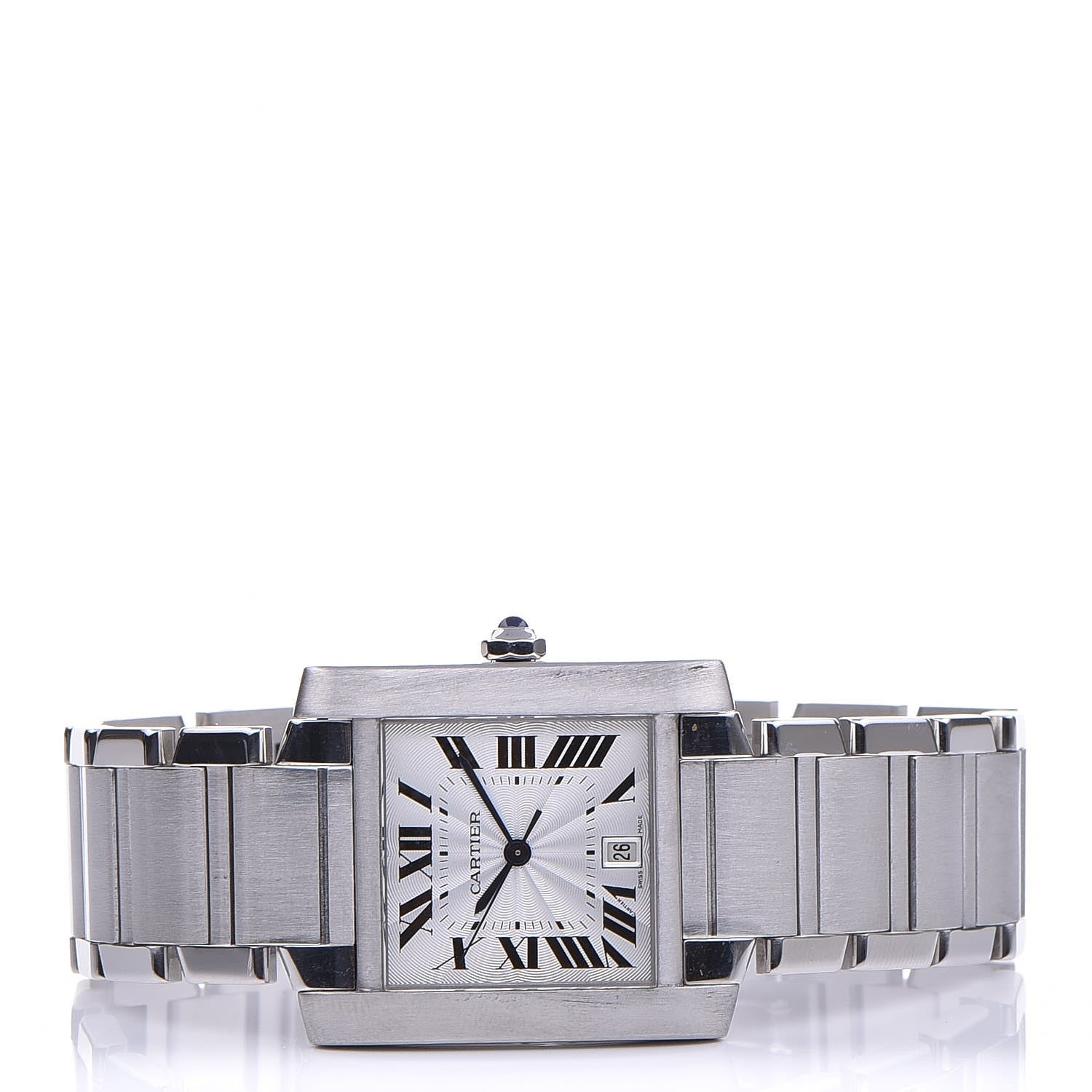 Cartier Stainless Steel 28mm Tank Francaise Automatic Watch 3 of 10