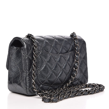 Chanel Pearly Caviar Quilted Mini Rectangular Flap Grey 3 of 13