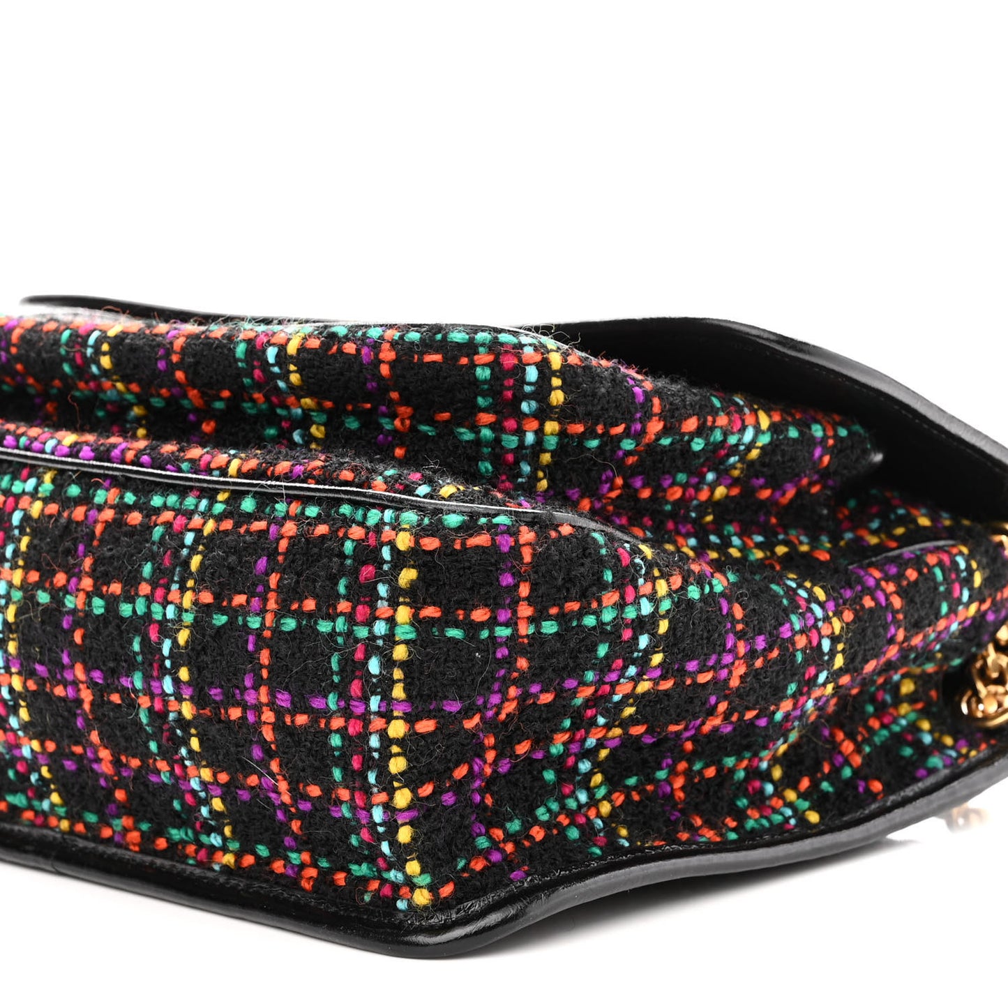 Tweed Calfskin Matelasse Monogram Medium Niki Chain Satchel Multicolor