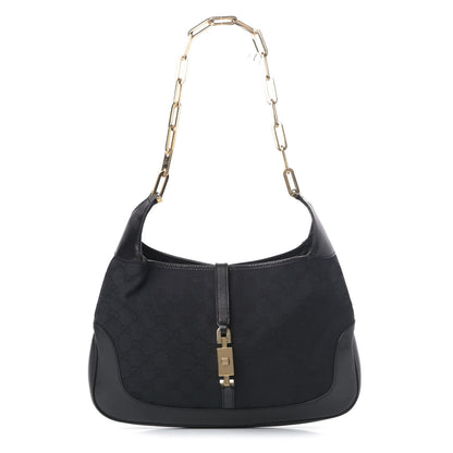Gucci Monogram Jackie O Chain Hobo Navy 1 of 8