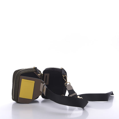 Fendi Nylon Dolmias Vitello Grace FF Multi Pouch Belt Bag Military Brown Tortora 3 of 13