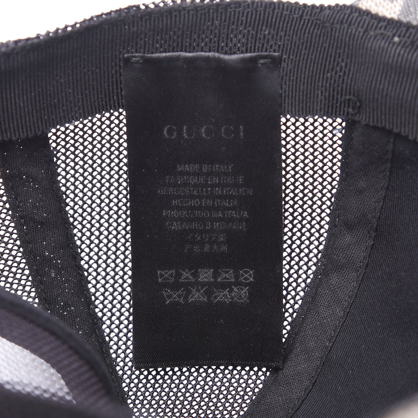 GG Supreme Monogram Caleido Baseball Hat S Black